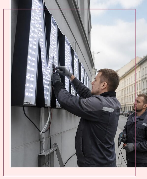 Изготовление и монтаж светодиодных LED вывесок в Россоши